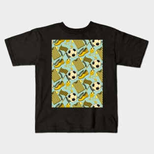 Soccer Pattern Kids T-Shirt